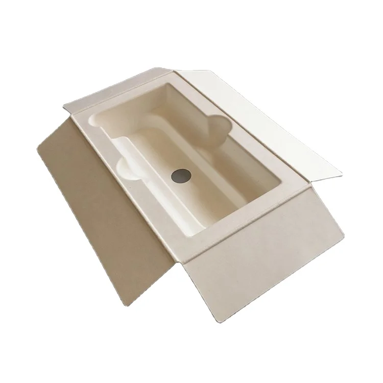 certificate molded paper pulp inner tray bagasse pulp packaging ecycled biodegradable molded recycle paper pulp packaging