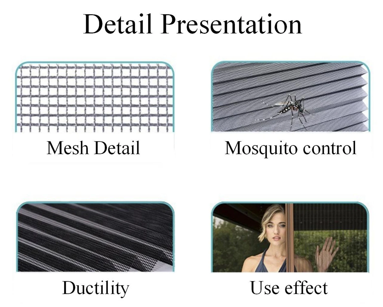 PET Plisse Mosquito Net Mesh Insect Screen,Folding Fly Insect Window Screen,Pleated Fly Insect Mesh Screen