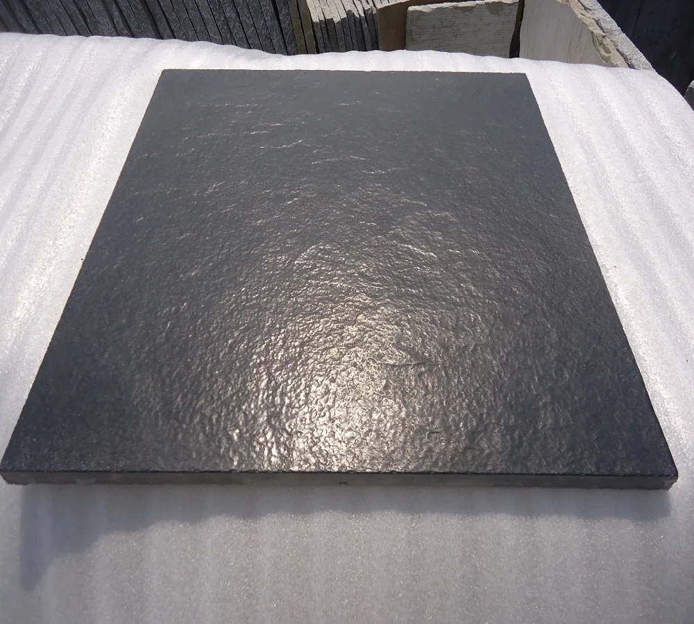 Wholesale MC Limestone in Lime Black Finish Natural Fully Brushed Bottom with Calibrated Edges Polished Top Surfaces Low Price