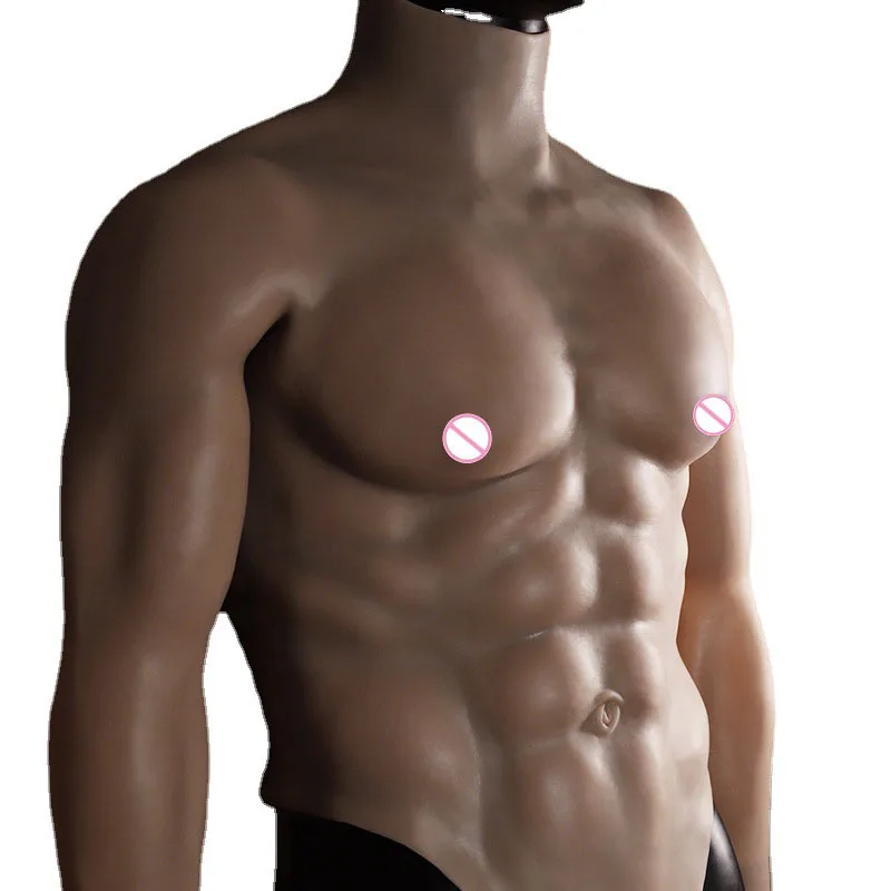 Hot selling simulation performance clothing wear eight abdominal muscle silicone false pectoral muscle for men fake muscle