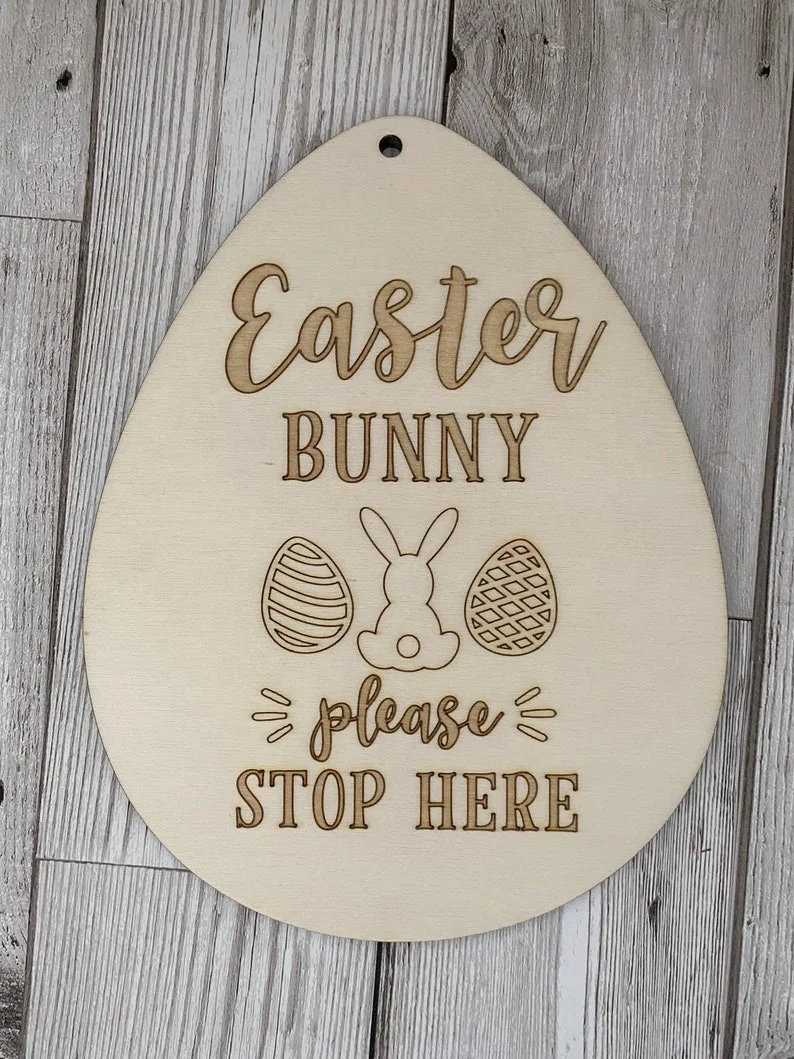 laser cut easter decorations wholesale Easter Bunny signs