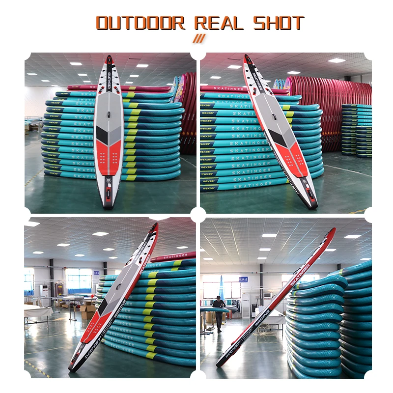 Skatinger china manufacture 14 feet paddleboard sup racing sub board surfboard for sale