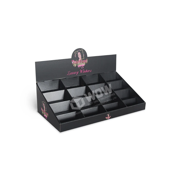 Retail Custom Size Cardboard Candy Box Plus Display Case Paper Display Counter Slot Display Box