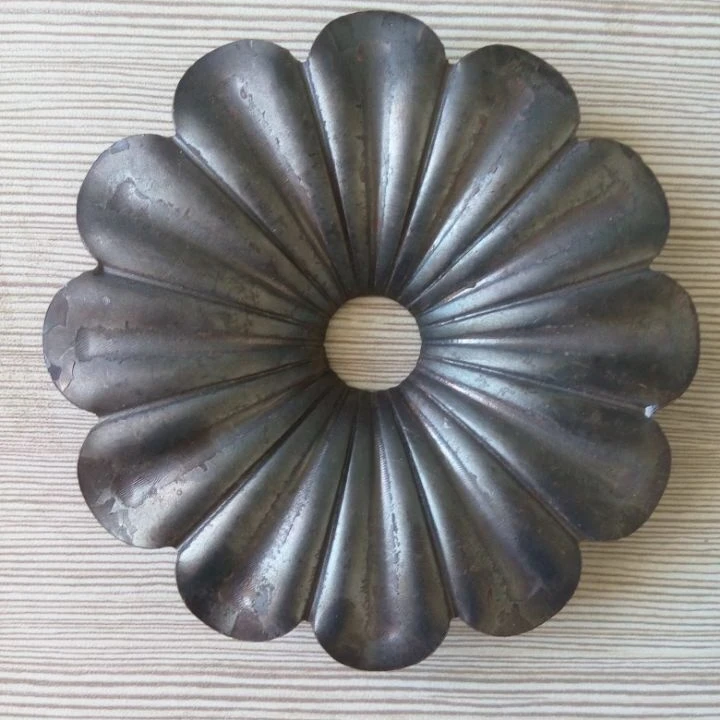 95mm 3mm wholesale wrought iron decoration flowers and leaves components elements