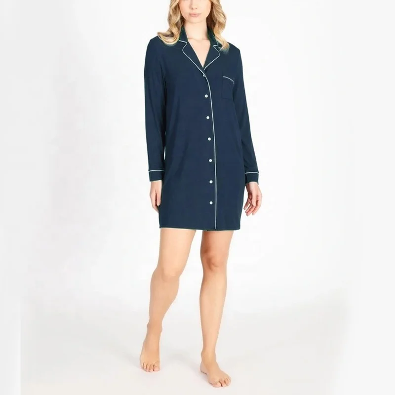 Lightweight Rayon Fibers Cool Touch Women Nightshirt, Modal Nightshirt