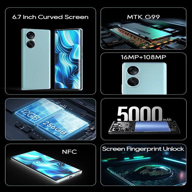 Wholesale Manufacturer Customized Phone 6.1 6.7 6.8 Inch Smartphone OEM Android 13 Ultra Unlock  Cell Gaming Smart Mobile Phone