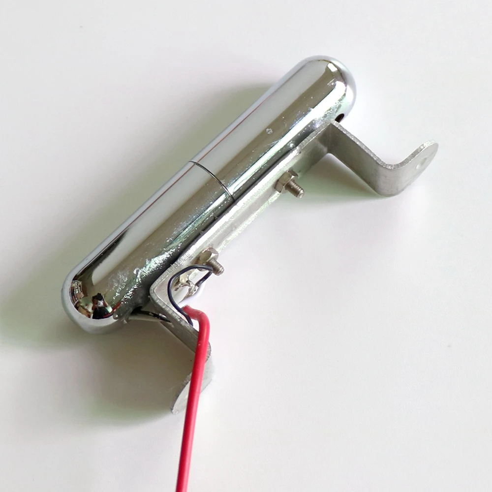 Donlis Chrome Tube Ceramic Lipstick Guitar Pickup for Single Coil Route With Aluminum Baseplate