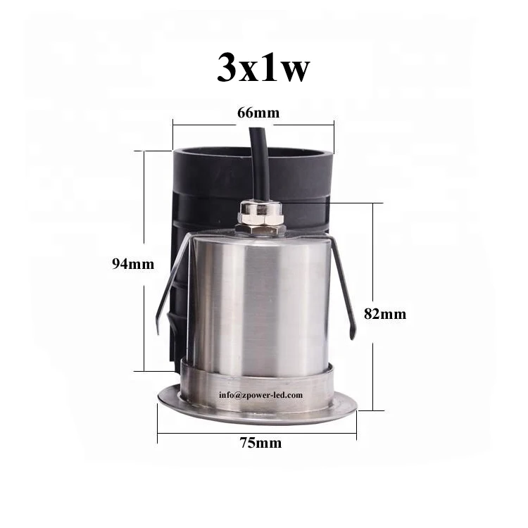 RGB Color Changing 12V 24V 110V IP67 Outdoor Underground Deck Light 3W LED Ground Buried Light