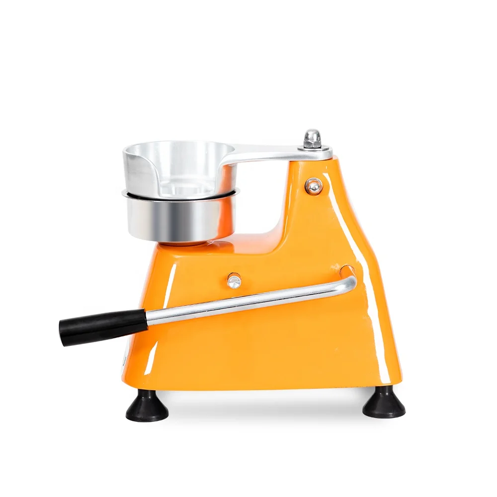 Commercial 100 mm Non Stick Manual Hamburger Patty Press Orange Chicken Burger Setting Machine