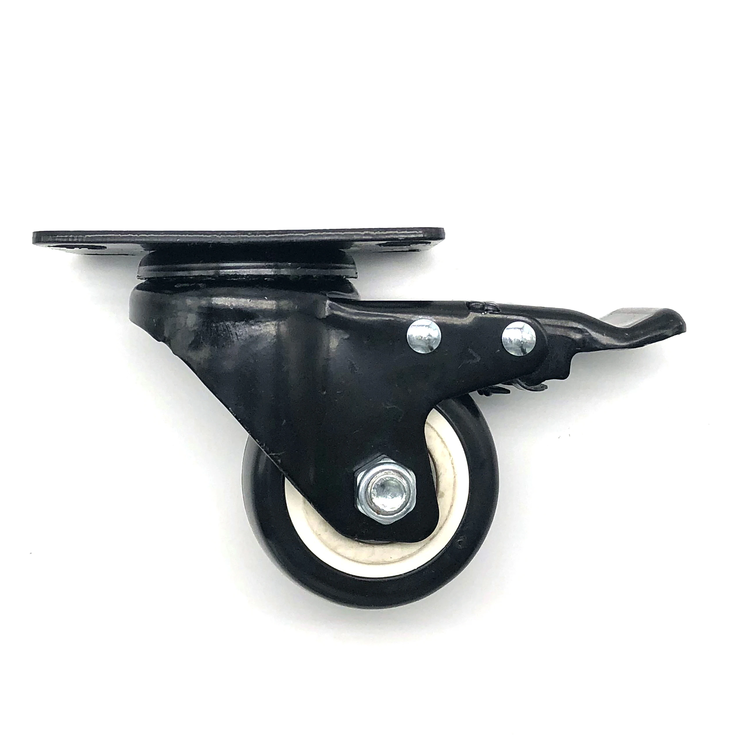 Trolley Cart 2.5 Inch Castor 63MM Double Bearing Caster Wheel With Brake