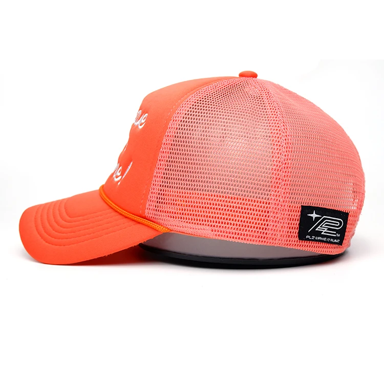 neon golf mesh hats mens foam trucker hat with rope blank soft foam trucker hats