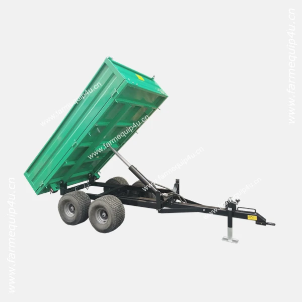 4 Wheel 2Ton Agriculture Farm Tractor Dump Trailer Customized; Double Axle 3Ton 4Ton Hydraulic Tipping Trailer