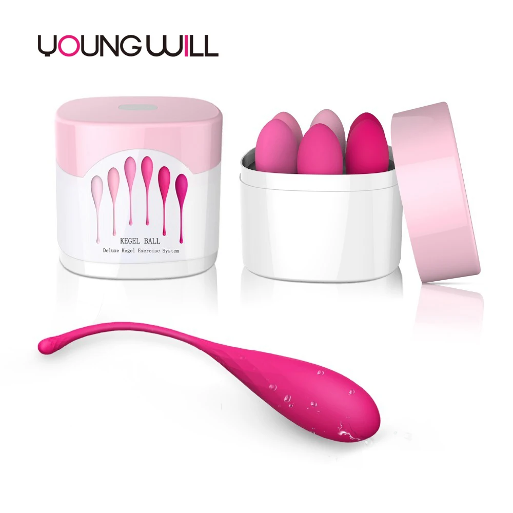 6pcs/set Smart Kegel Ball Vaginal Dumbbells Kegel Ben Wa Ball Vibrator massager Vaginal Training Exercise Sex Toys For Women