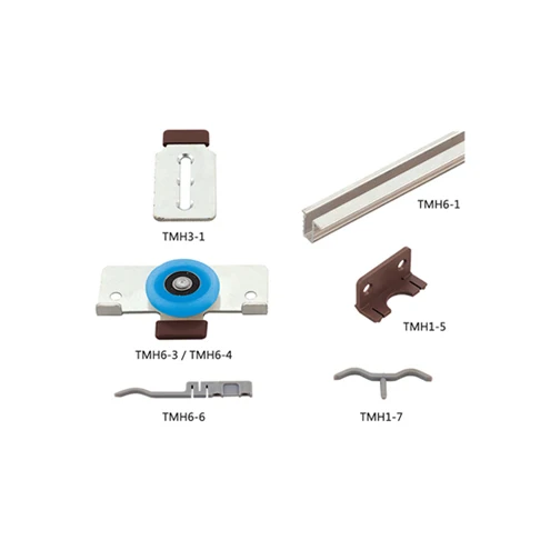 TMH6 bottom running sliding door rollers and tracks