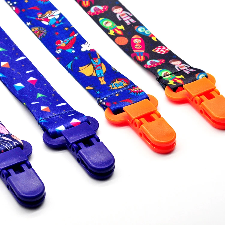 Food Grade colorful Cute Design Silicone Baby Pacifier Clip,New Baby Pacifier Clip Chain Ribbon Dummy Holder Chupetas