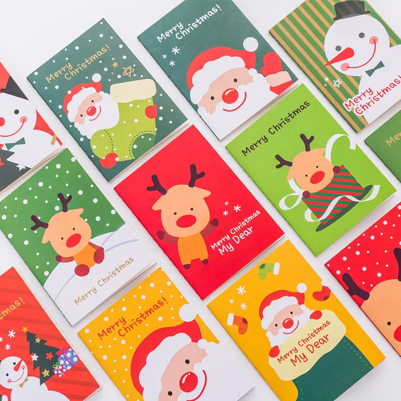 Christmas Pocket Book Mini Gifts Mini Daily Note Pad Christmas Snowman Notebook Blank Travel Practical Writing Notepad