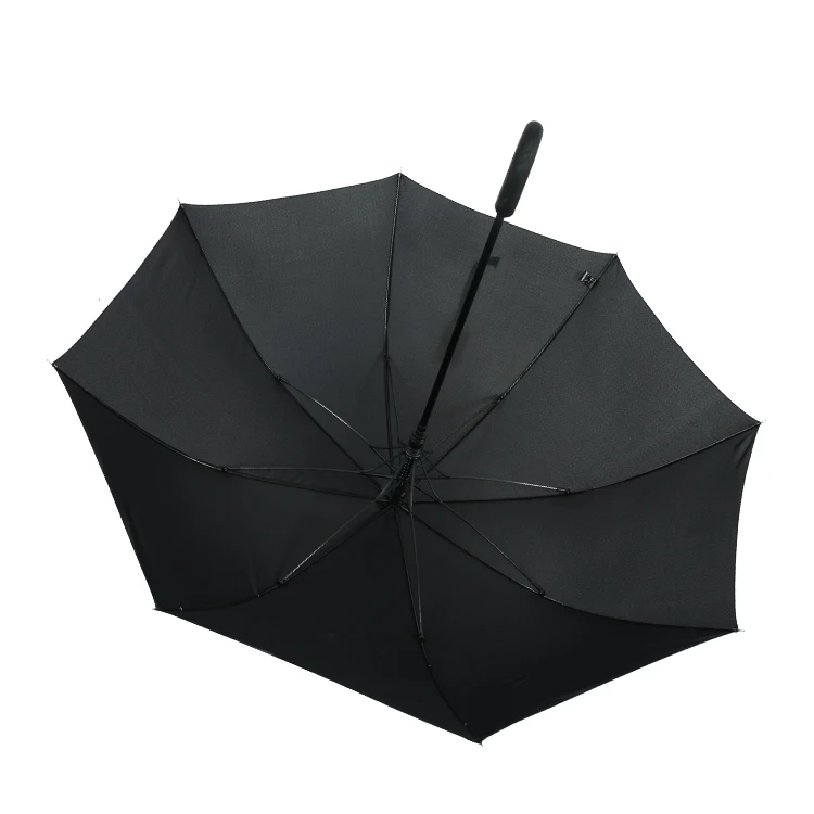 2021high quality black super windproof straight umbrella