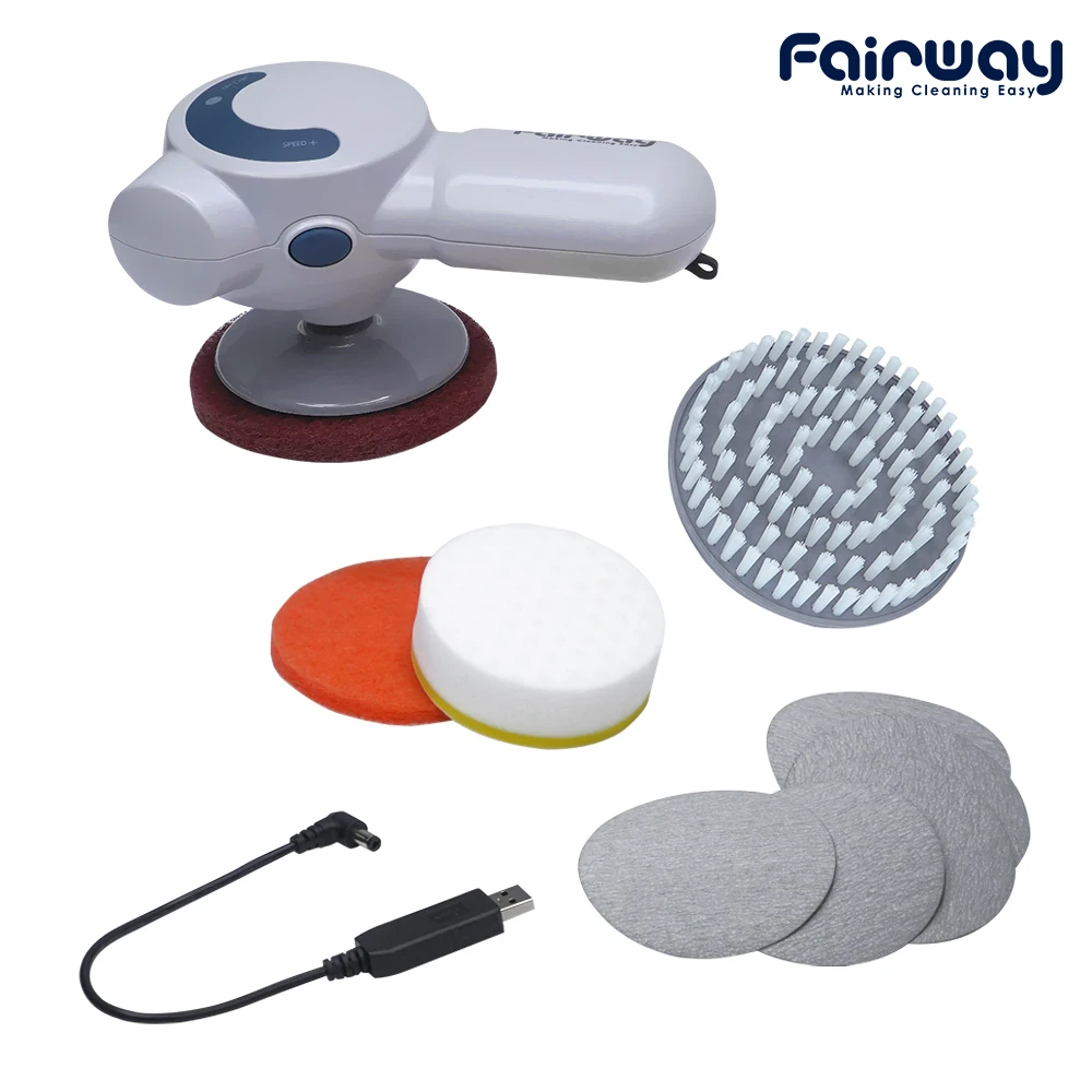 High Quality Fairway Electric Spin Scrubber Brush Machine Shoe Cleaning Kit
