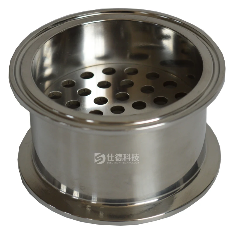 SD SS304 Beer Extractor Filter Clamp Connection Ferrule Filter 6mm Perforated Plate with Mesh Kits