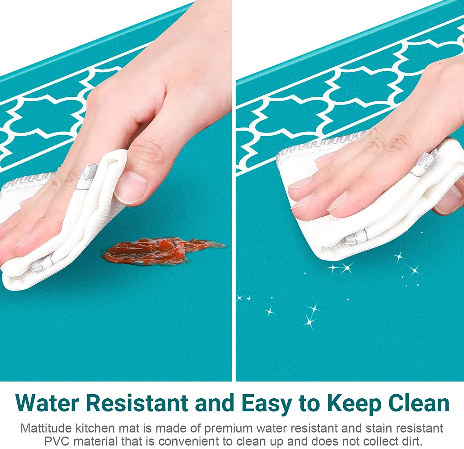 Green modern fashion kitchen mat non-slip absorbent floor mat kitchen long mat