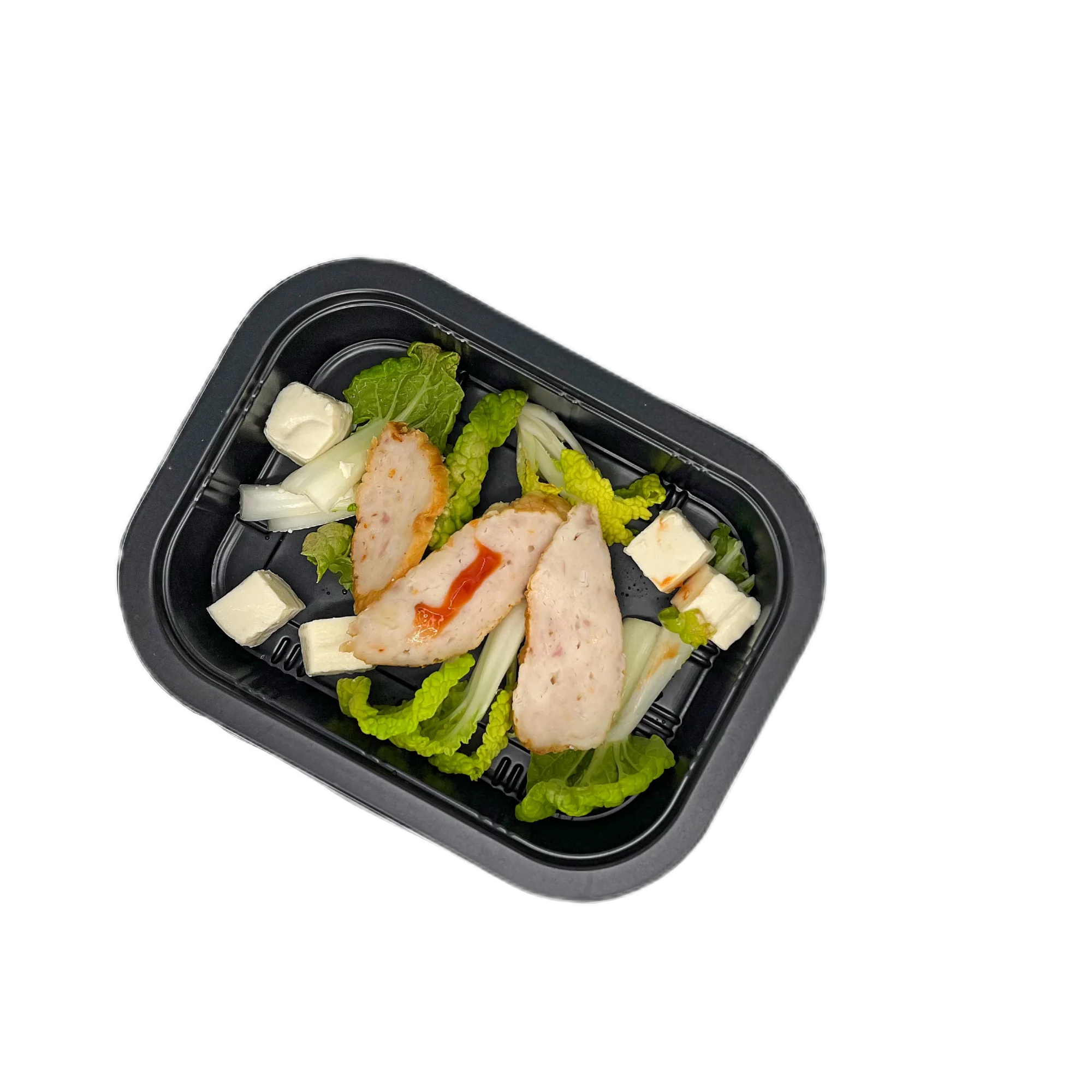 Small PP Plastic Food Tray with Sealing Blister Pack Includes Plates & Bowls