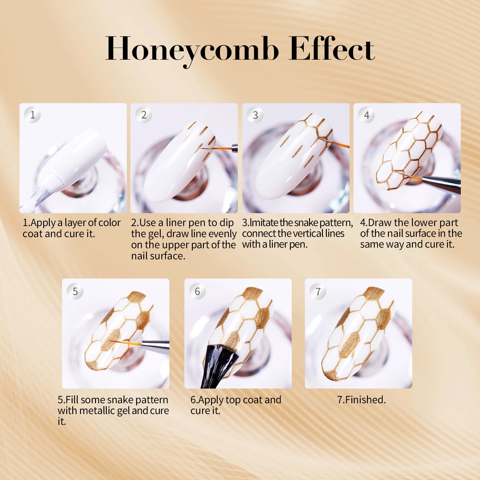 BORN PRETTY OEM Free Label Design 3D Golden Metallic Effect Nails Painting Gel Very Good Gold Mirror Chrome Gel Nail Paint