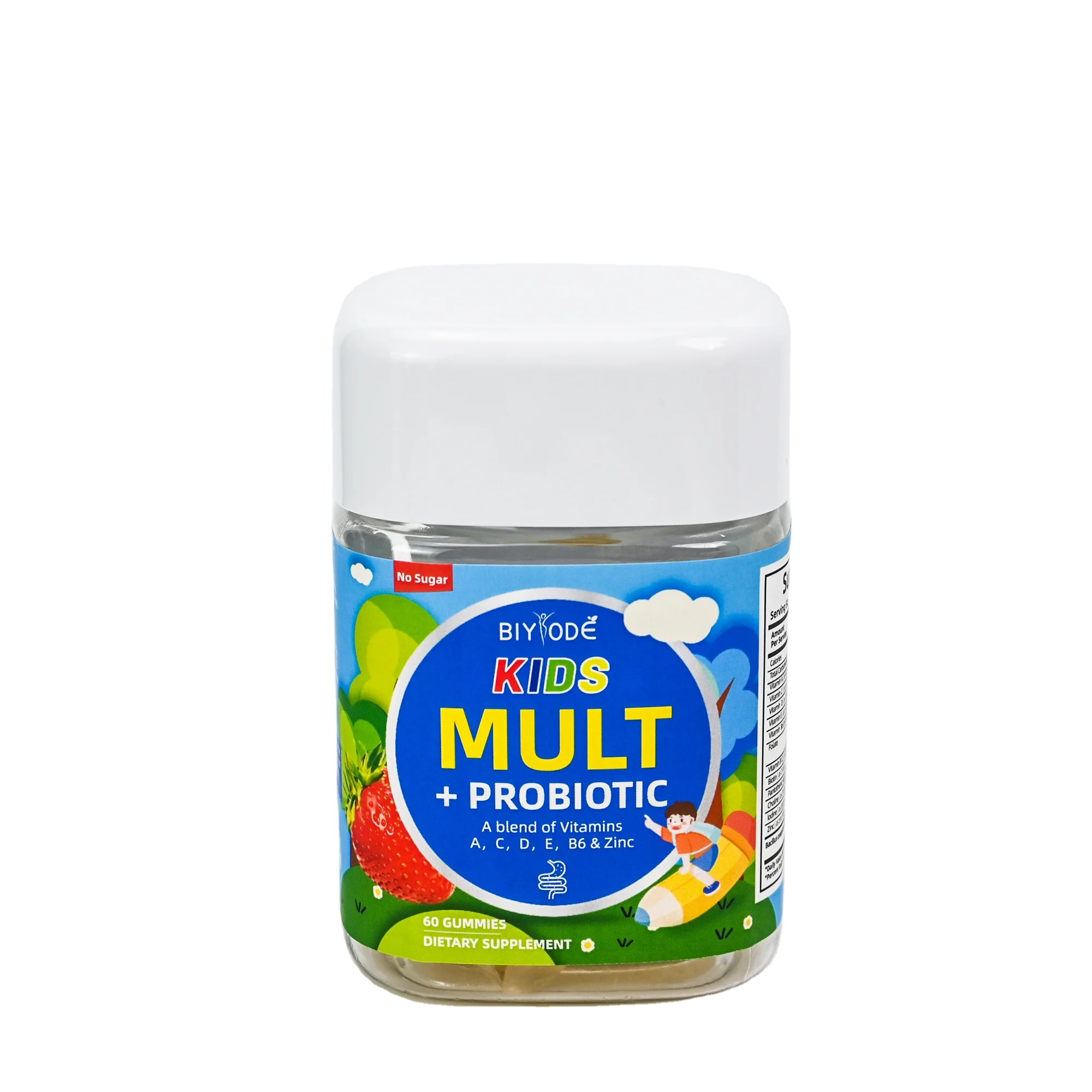Multi + Probiotic Kids Multivitamin Gummy Healthy Growth Vitamins Digestive and Immune Support Chewable Supplement