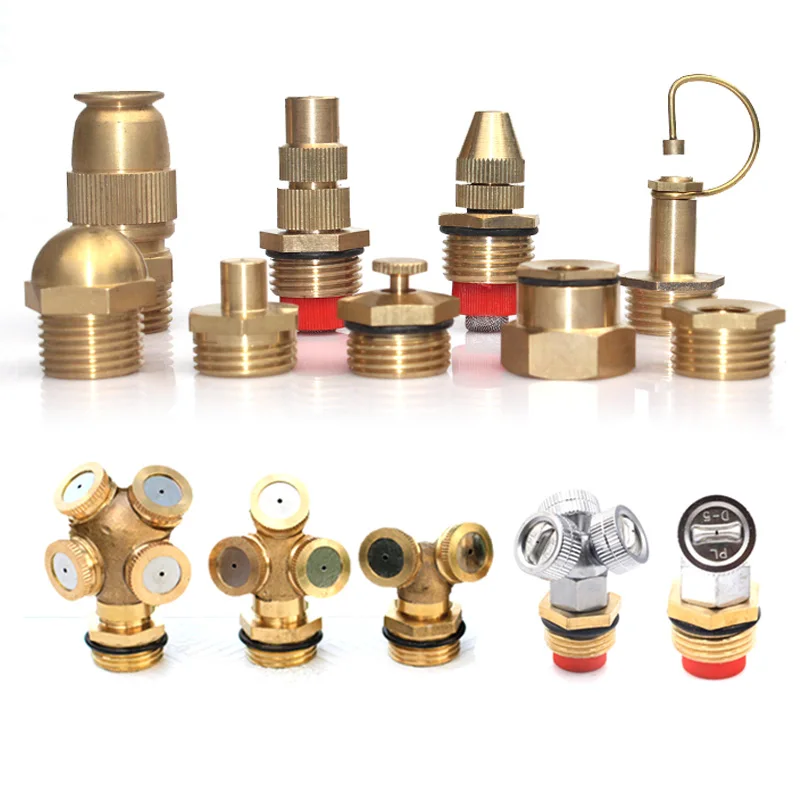 
water irrigation garden nozzle small fan shape brass sprinkler atomized sprinklers 