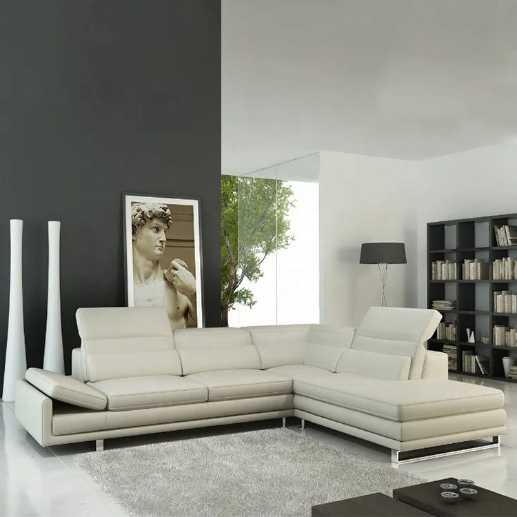 Luxury Italian Leather Corner Sofa L Shape Sectional Couch Sofa Furniture Living Room Recliner Sofa Set Furniture