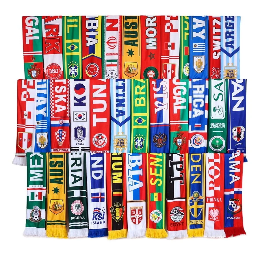  cheap promotional print soccer fans polyester football custom satin