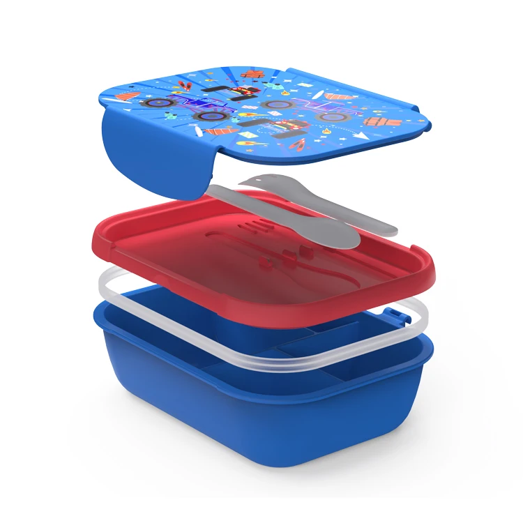 Free Samples After Inquiry Eco Food Grade Leakproof Ultra Thin Microwave Safe BonBon Kids Bento Lunch Box With 4 Locks
