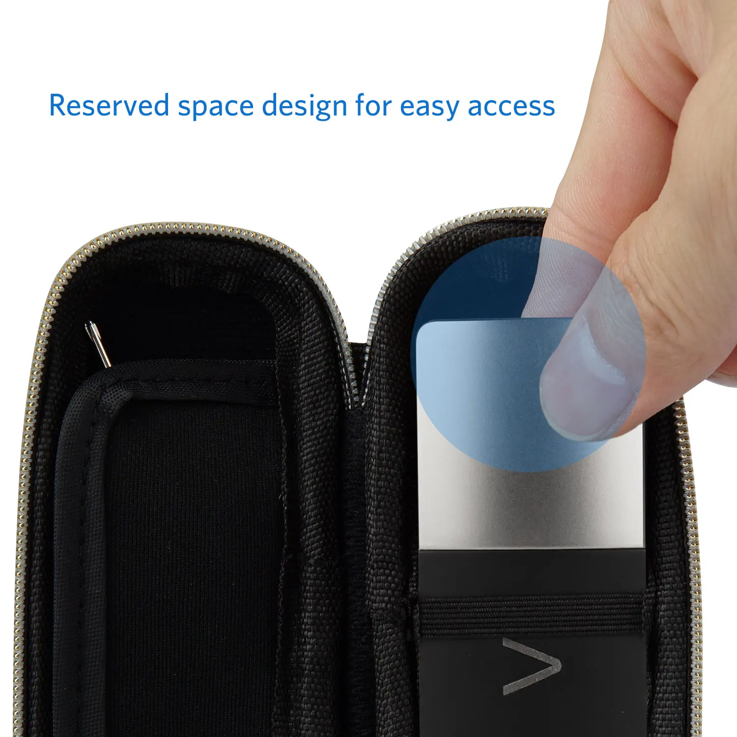 Protective and Easy Carrying Case For AliveCor Kardia Mobile ECG with zipper and key holder