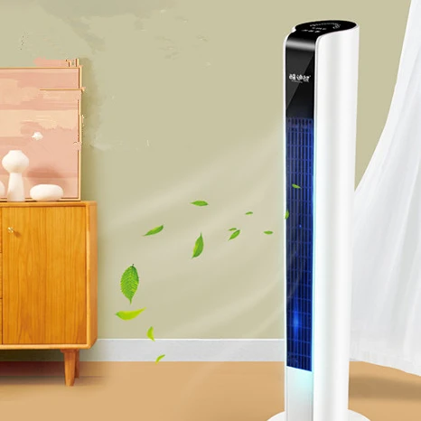 Summer Cold air High Quality Intelligent Remote Control Bedroom Office Strong Floor Style Bladeless Cold Home Tower Fan