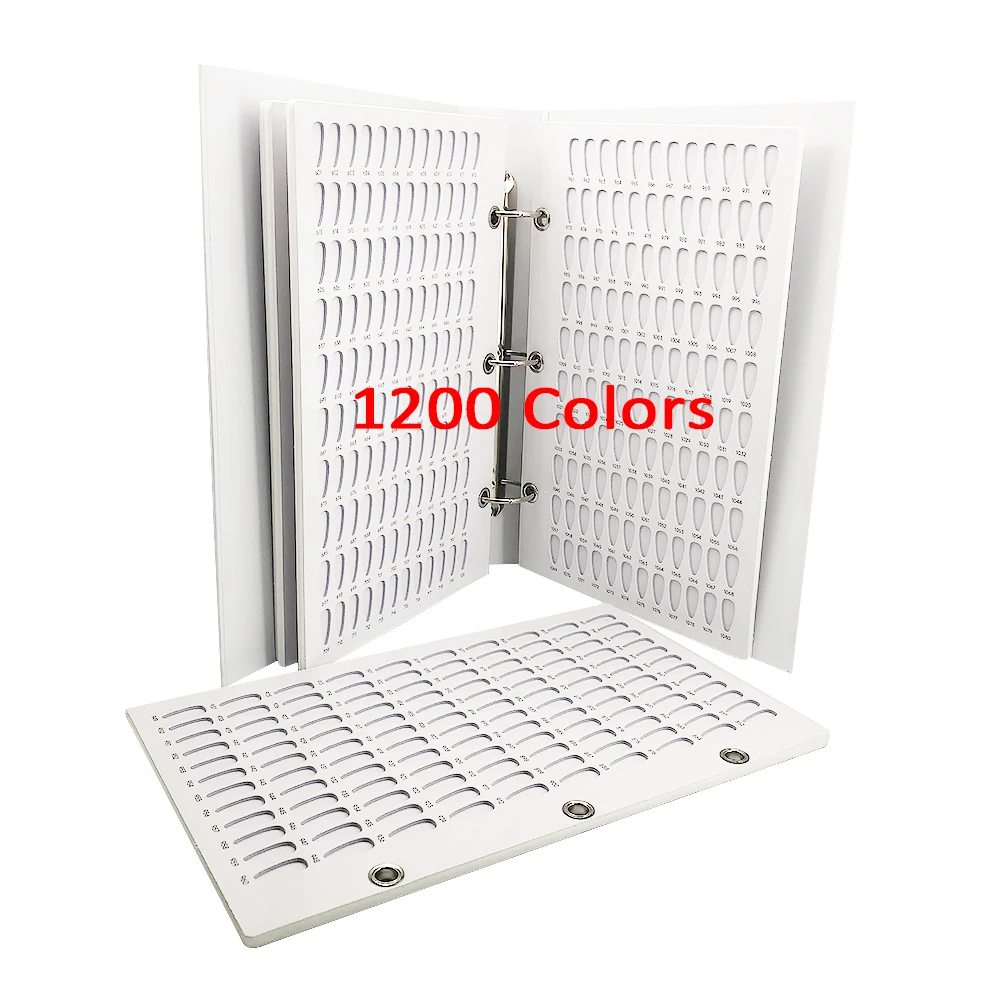 New Design 1200 Colors Embedded Display Board Nail Polish Glue Color Display Card Book Nail Supplies