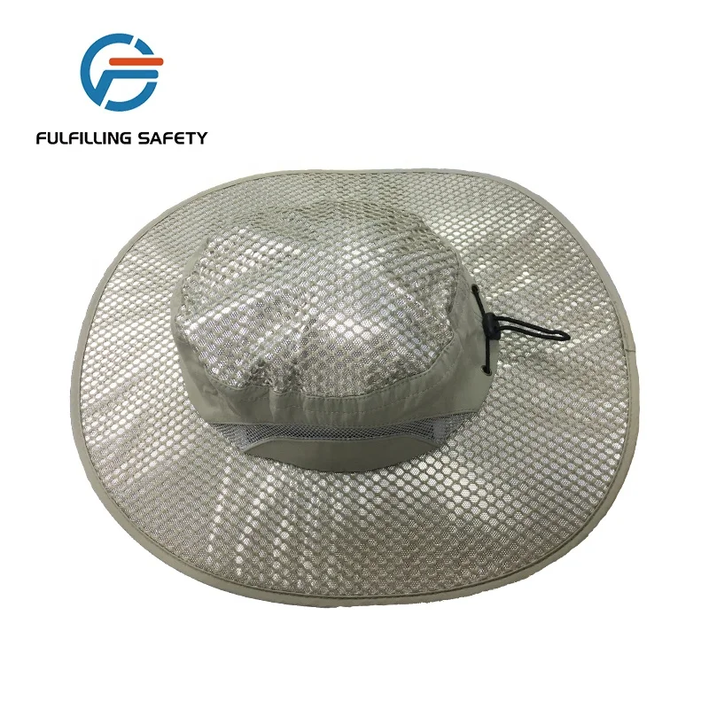 Lightweight polyester outer with a crown panel of cooling Custom UV block ranger cap for men