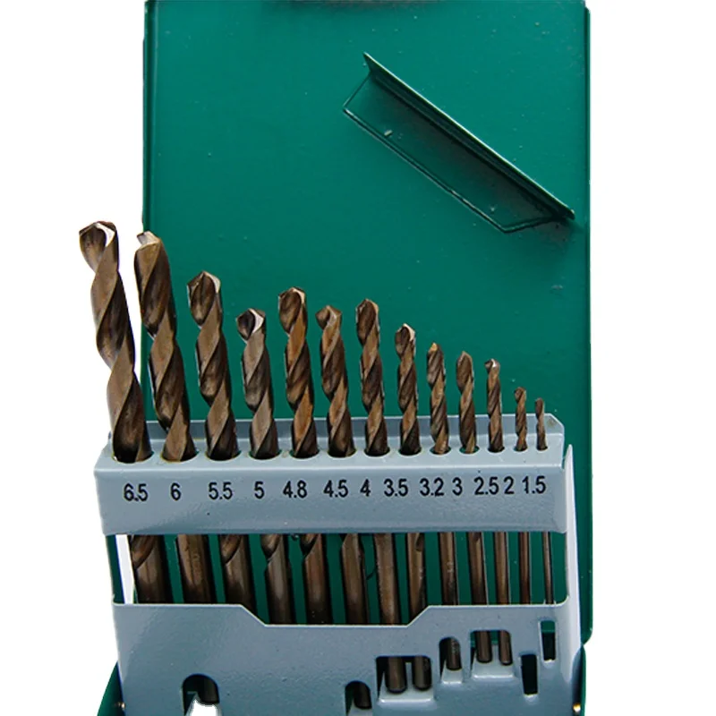 13 sets of iron boxes  M35 cobalt Metal Twist Drill Bit Set