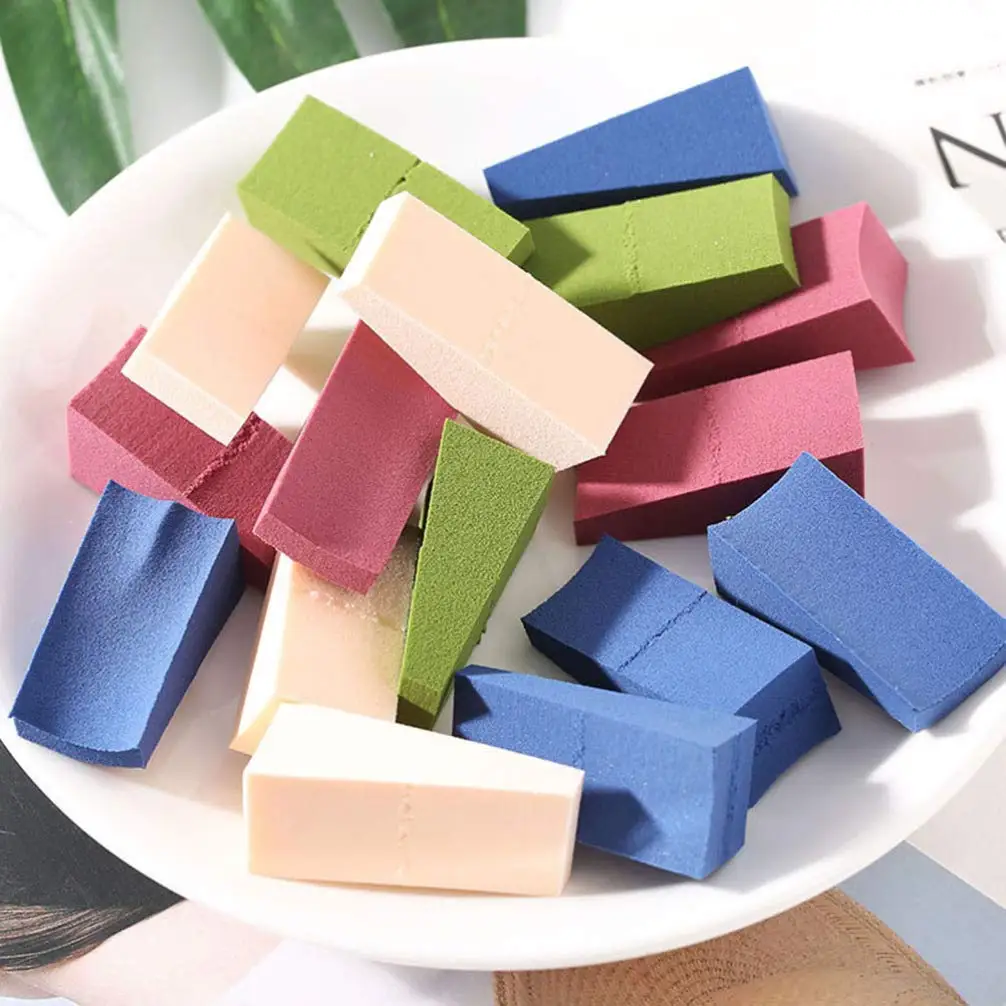 24pcs Latex Free Foam Wedges Cheapest Price Hydrophilic Non-latex Cosmetics Disposable Triangle Nail Art Wedge Makeup Sponge