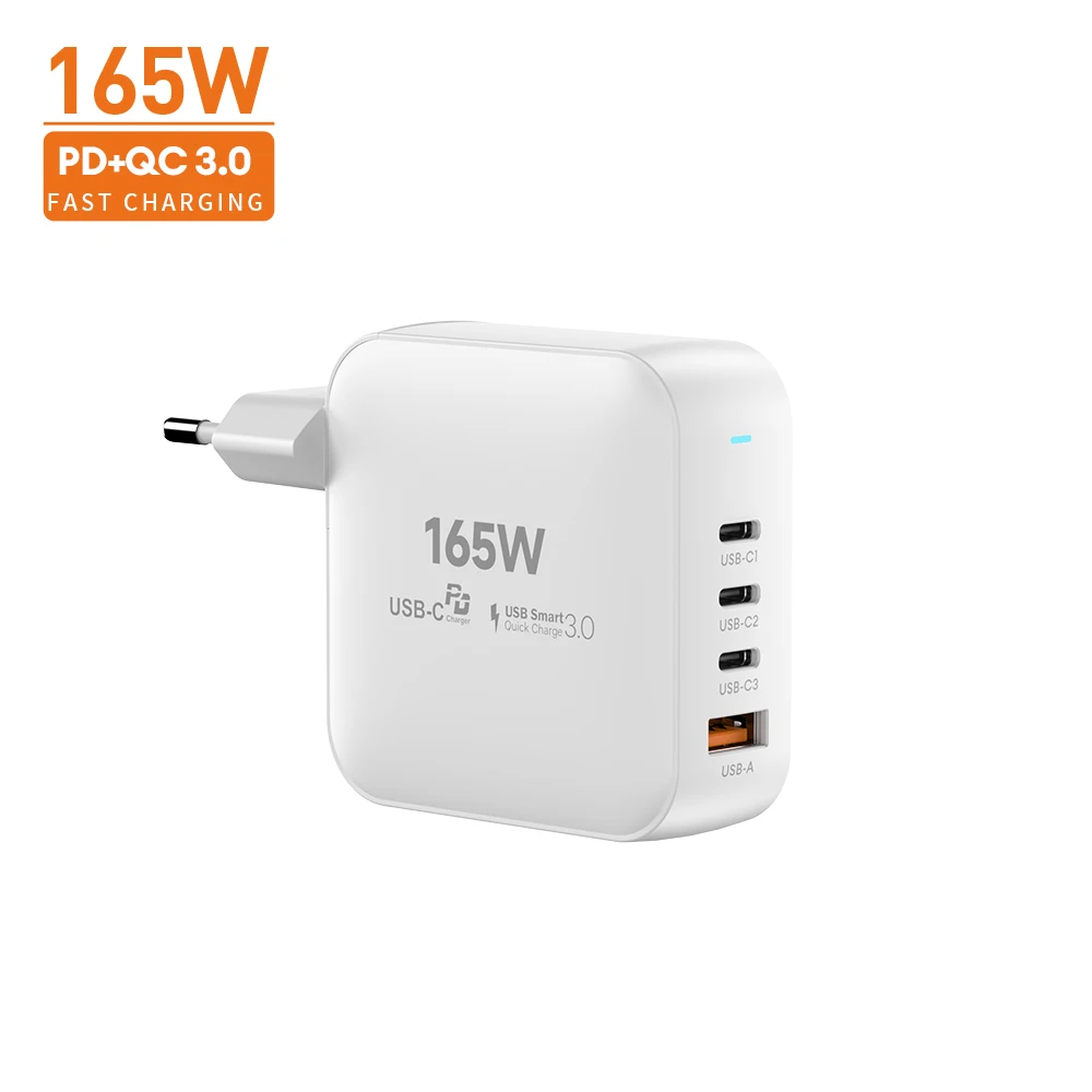 Vina 165W GaN Tech PD Charger Station 140W PD3.1 100W 30W PD QC 30W Fast Wall Adapter for MacBook Pro for iPad for Mobile Phone