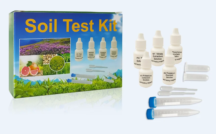 Manufacturer 4 parameters ph ammonia nitrite soil fertility test kit for garden