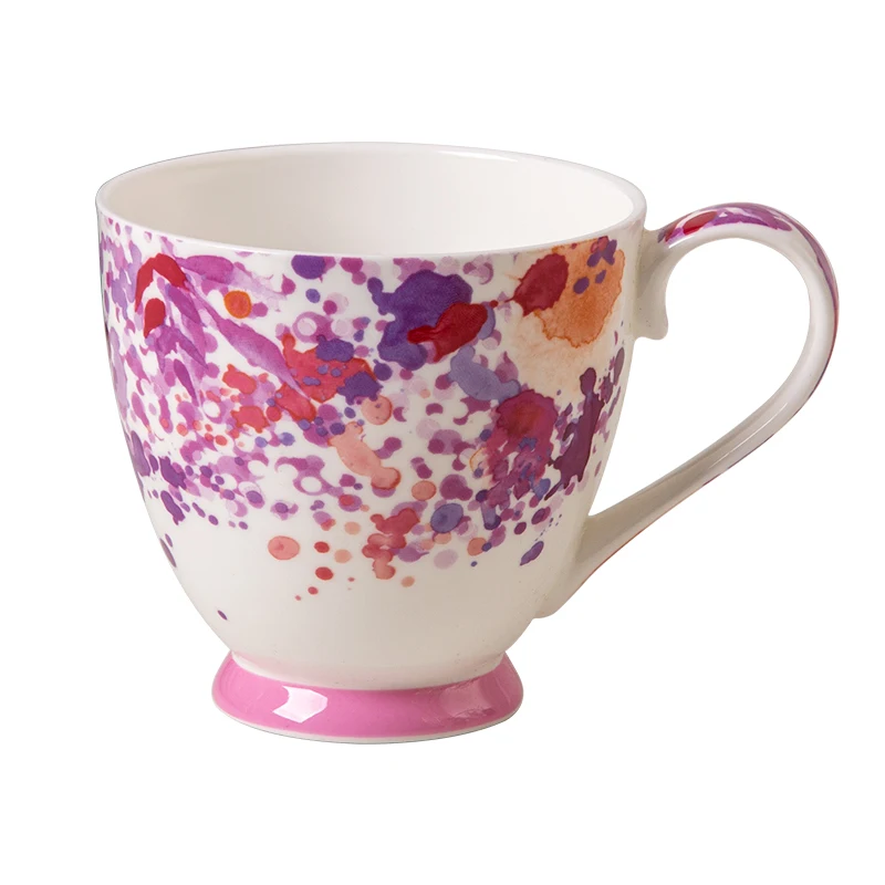 Porcelain Corn Handle Cup 500 ml Fine Bone China Microwave Safe Ceramic Corn Mug