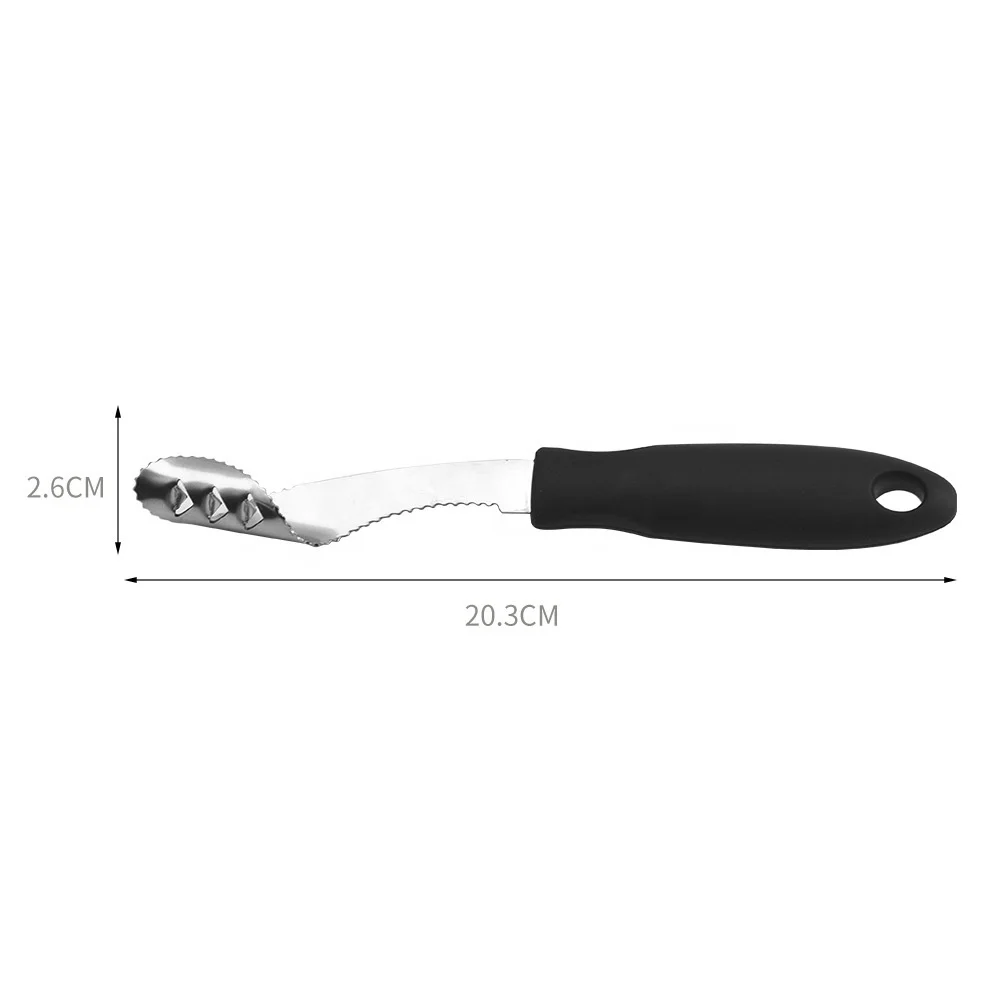 Stainless Steel Kitchen Gadgets Pepper Corer Tool Remover with Serrated Slice Tool
