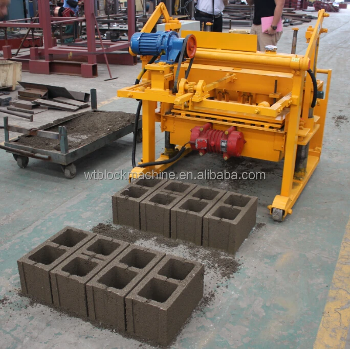 factory price QT40-3A mobile cement brick making machine egg layer block making machinery