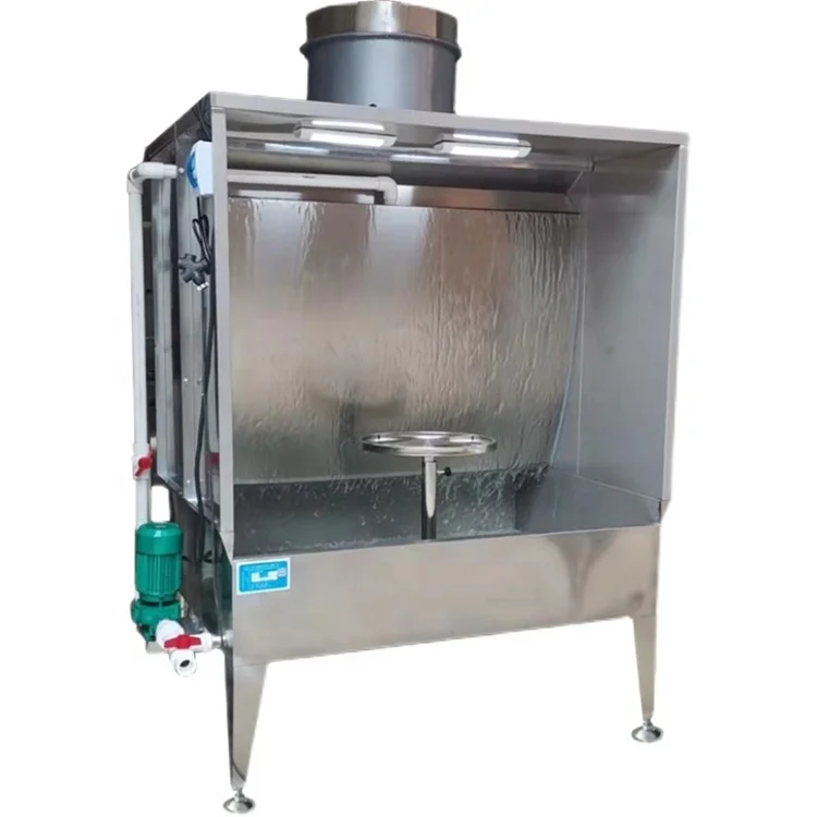 Customized open industrial stainless steel water curtain cabinet water washing car painting spray booth