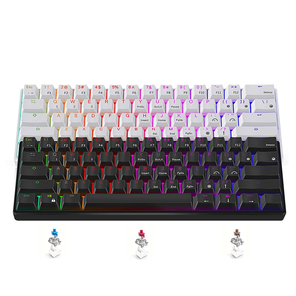 High Quality 60% Mechanical Gaming Keyboard USB Interface Blank and Customizable RGB Keyboard New and New Arrival