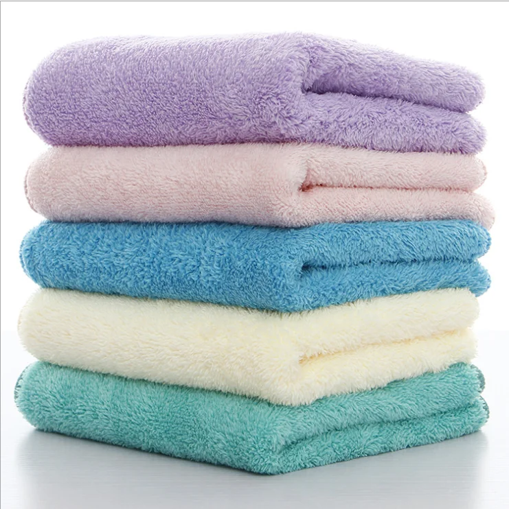 China custom logo wrapped microfiber coral fleece towel for car cleaning