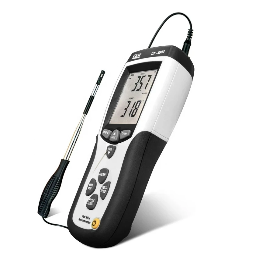 CEM DT-8880 Handheld Thermal Anemometer Hot Line High-Precision Digital Wind Speed and Direction Test