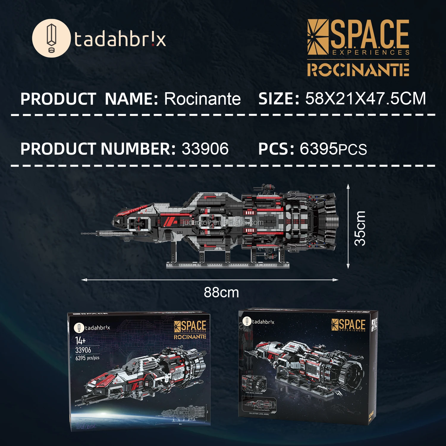 Baka 33906 ROCINANTE Interstellar series Building Blocks set MOC Small particle educational Blocks toys for kids Christmas gift