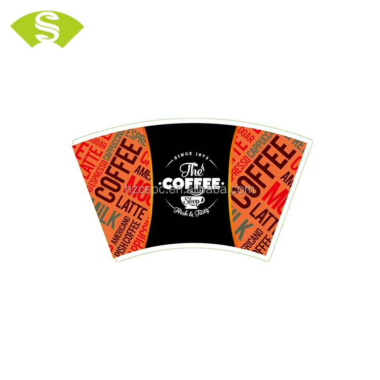 
Wholesale price custom design printed single wall paper cup fan paper cup material sheet 