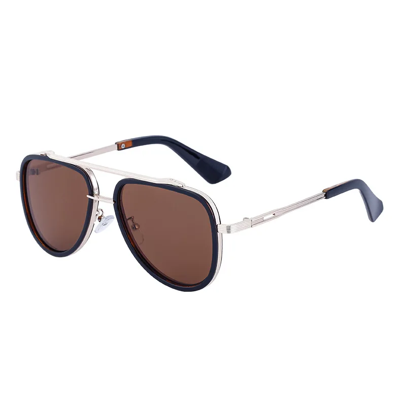 DOISYER 2023 New Luxury Fashion Hot Selling Designer Brand Quality  Double Bridge  Metal Wind Sunglasses For Men