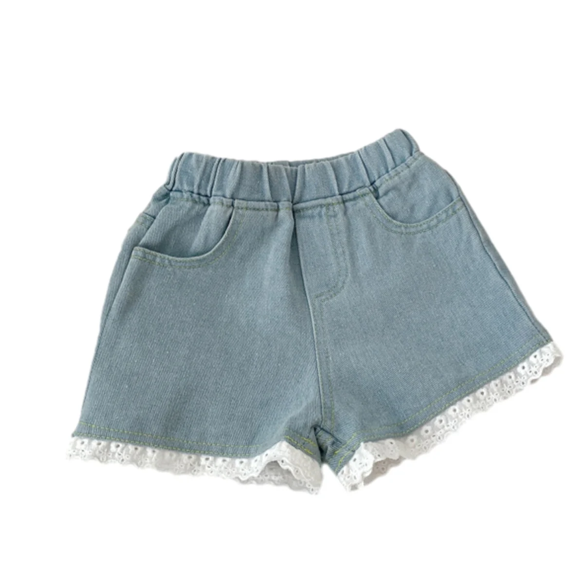 Летние джинсовые шорты для девочек на заказ с эластичной талией детские